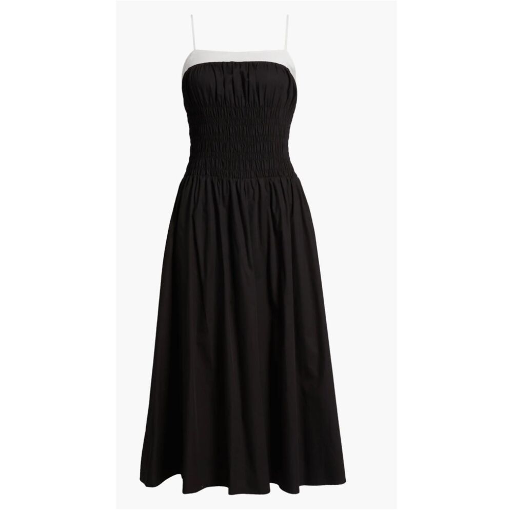 Moon River Smocked Midi Dress Contrast Size S NEW